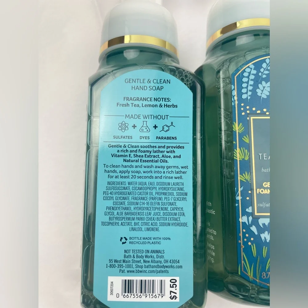 3-Pack~BATH AND BODY WORKS ~WHITE TEA & SAGE~FOAMING HAND SOAP